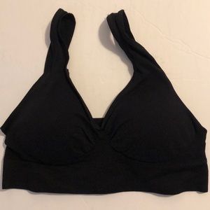 Black Padded Sports Bra XL Wirefree NWOT